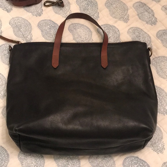 NWT Madewell transport satchel in true black - Picture 6 of 8